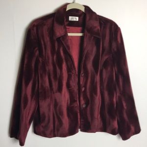 Swirly Furry Burgundy jacket